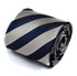 navy  blue and silver grey striped tie